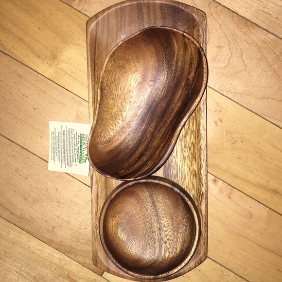ACACIAWARE 3-pack - Hardwood food bowls - Picture 2 of 8